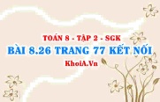 Bài 8.26 trang 77 Toán 8 Kết nối tri thức Tập 2